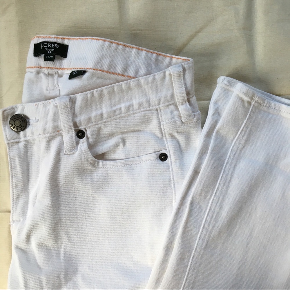 J. Crew Skinny white jeans